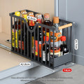 Axyaa Sliding Metal Storage Basket for Kitchen Cabinet Organization