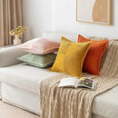 Axyaa Geometric Corduroy Pillowcase Yellow White Patchwork Splicing Home Decor