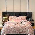 Axyaa High-End Jacquard Milk Fleece Winter 4-Piece Bed Set