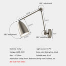 Axyaa Iron Folding Lamp: Modern Minimalist Telescopic Wall Light, American Retro Loft Design