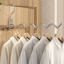 Axyaa Stainless Steel Clothes Hanger Organizer, Travel Drying Rack & Clothing Hooks