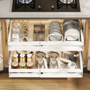 Axyaa Sliding Drawer Shelf Organizers for Kitchen Cabinet Storage