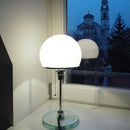 Axyaa Nordic Glass Hemisphere Desk Lamp with Dual-use Charging Feature