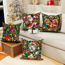 Axyaa LED Light Luminous Pillowcase - Christmas Party Home Decor, Santa Claus Snowman Gift Box Pattern