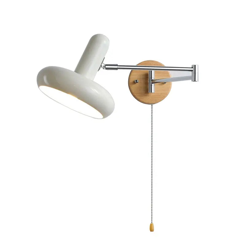 Axyaa Cream Wind Rocker Arm Wall Lamp | Vintage Telescopic Reading Lamp