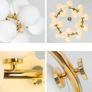 Axyaa Glass Bubble Ball Nordic Luxury Chandelier