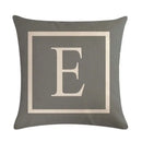 Axyaa Gray Alphabet Decorative Pillow Cover 45x45cm