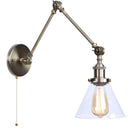 Axyaa Industrial Swing Arm LED Lamp with Pull Chain Switch