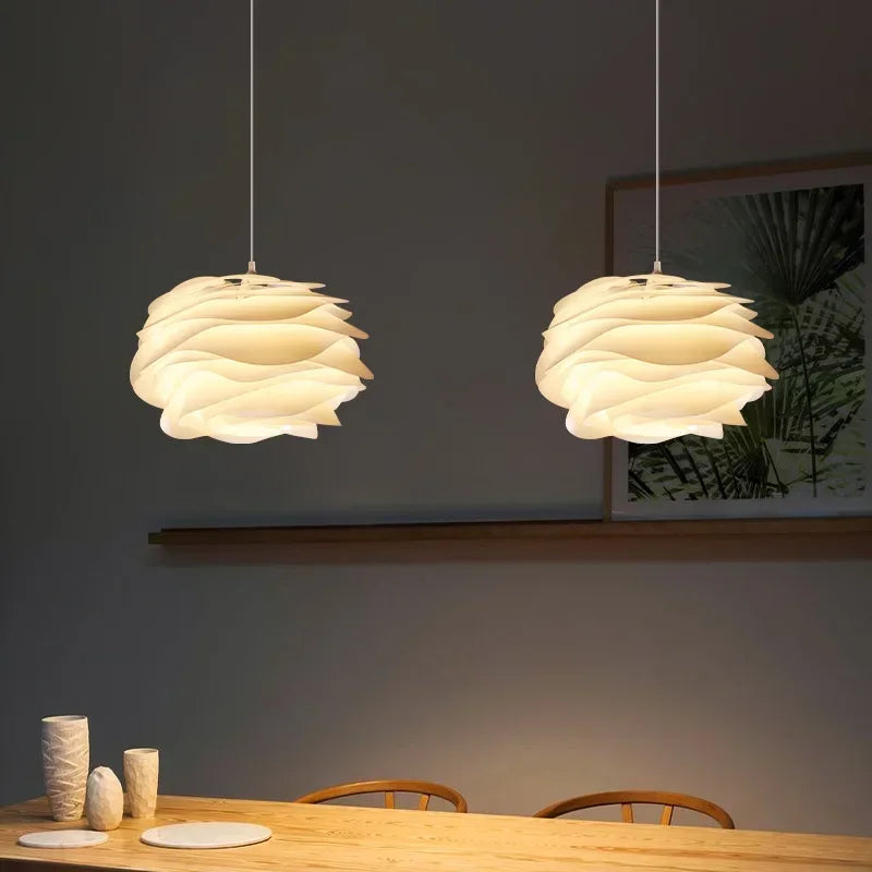 Axayya White Rose Ceiling Chandelier Creative Petal Light Fixtures