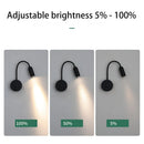 Axya Dimmable LED Bedside Wall Spotlight, Adjustable Angle Focusing Night Light