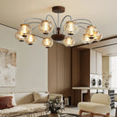 Axyaa Vintage Style LED Chandelier for Living Room, Bedroom, and Study Room
