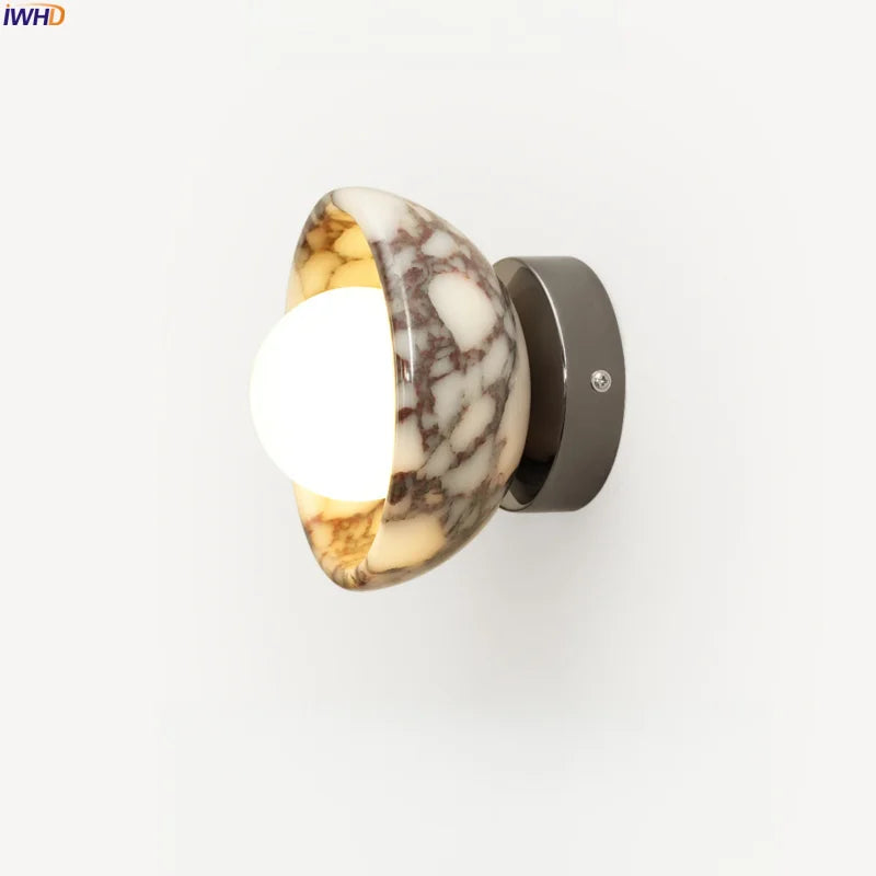 Axyaa Nordic Minimalism LED Wall Lamps Marble Bathroom Mirror Light