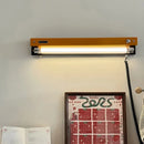 Axyaa Dimmable LED Wall Sconce, Elegant Orange & Black Metal Design