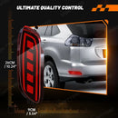 Axyaa Rear Bumper Reflector Lights with Dynamic Turn Signal for Lexus RX Harrier Venza