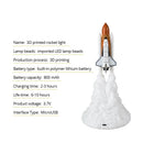 Axyaa Space Shuttle Rocket LED Night Light: USB Rechargeable Mood Lamp