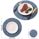 Axyaa Round Waterproof Placemats Set - Non-slip & Heat Resistant Mats