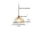Axyaa Copper Glass LED Pendant Chandelier for Home Decor