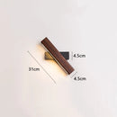 Axyaa Rotatable Walnut Bedroom Wall Sconce Light LED Simple Nordic Reading Light