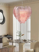 Vintage European Style Rose Bud Glass Chandelier by Axyaa - LED Pendant Light for Living Room