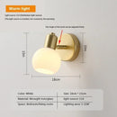Axyaa Copper Spherical E27 Wall Lamp Indoor Attic Industrial Bedside Decorative Mirror Front Lamp