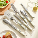 Axyaa Stainless Steel Food Clip: Multi-Use BBQ Tongs for Steak, Pizza, Sushi