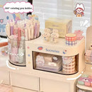 Axyaa Desktop Pen Holder with Drawers - Student Desk Organizer for Girls