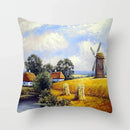 American Country Oil Painting Landscape Pillowcase by Axyaa for Home & Office Decor