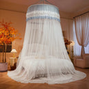 Axyaa Summer Round Top Mosquito Net for Princess Bed