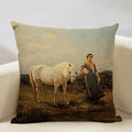 Axyaa New Mexico Painter Self Portrait Cushion Cover - Decor Pillowcase for Home Office