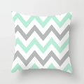 Light Blue Green Mint Geometric Print Boho Pillowcase Set by Axyaa