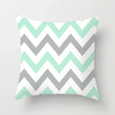 Light Blue Green Mint Geometric Print Boho Pillowcase Set by Axyaa