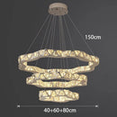 Axyaa Crystal Chandelier Stair Pendant Lamp Living Room Interior Lighting
