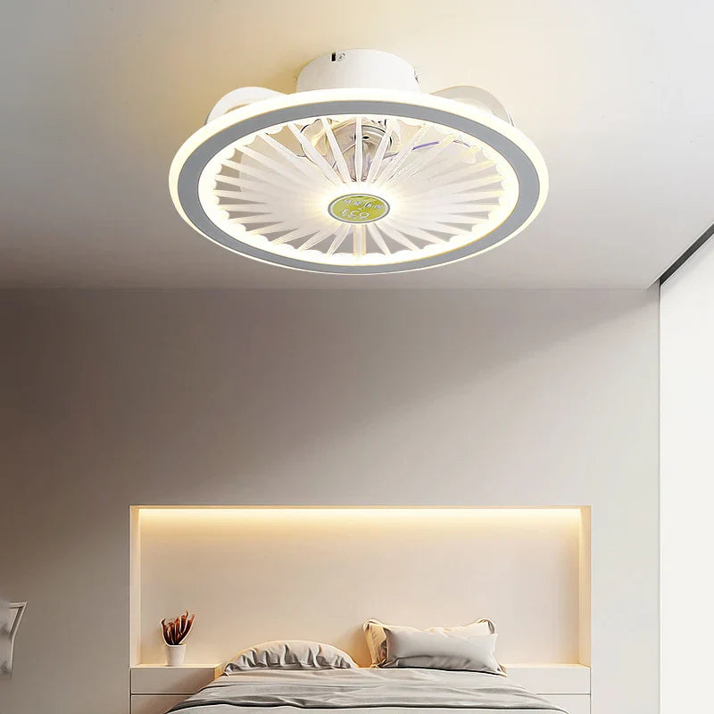 Axya Ceiling Fan Acrylic LED Intelligent Lamp Modern Design for Bedroom, Study, Kitchen