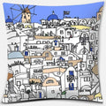 Axyaa Santorini Series Pattern Pillowcase Square Cushion Cover Home Sofa Decor