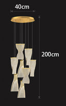 Axyaa Modern LED Pendant Chandeliers for Living Room Staircase Indoor Lighting