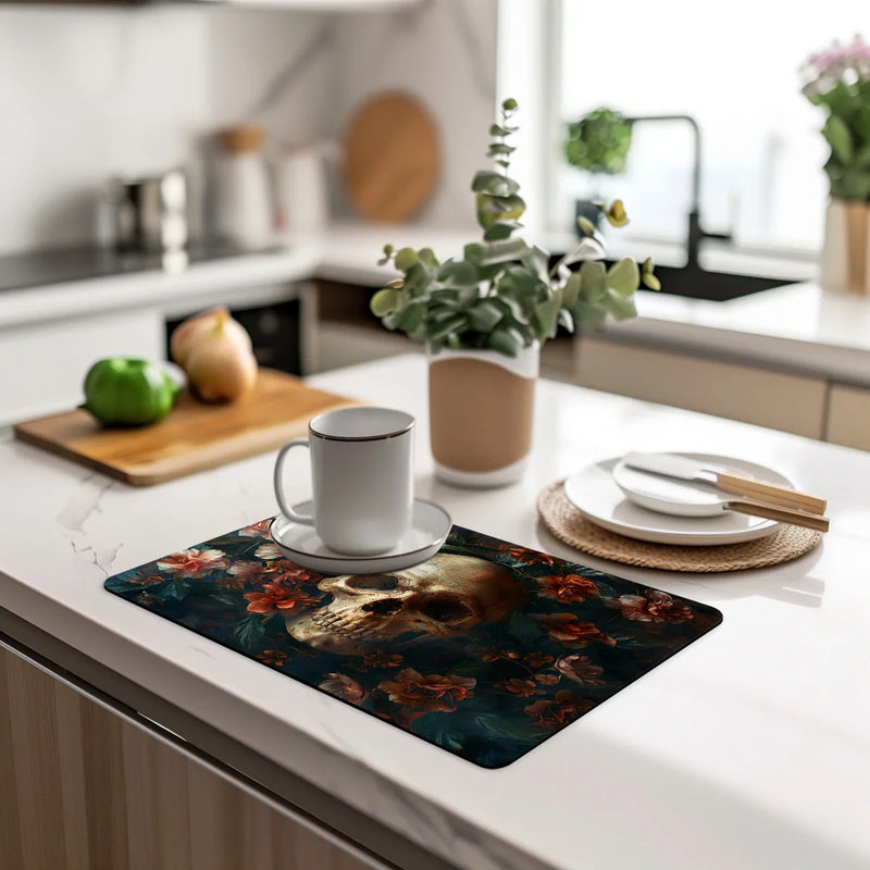 Axyaa Halloween Skull Drying Mat