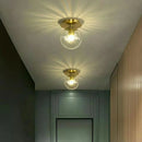 Axyaa Modern Gold Ball Glass Ceiling Lamp for Living Room Decor