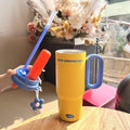 Axyaa 750ml Thermal Water Bottle Stainless Steel Filter Straw Sport Tumbler Thermostat