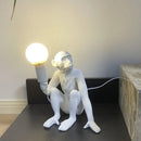 Axyaa Monkey Wall Lamp: Resin Hemp Rope Chandelier for Children's Room, Bar, and Restaurant
