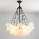 Axyaa Nordic Frosted Glass Ball Chandelier LED Pendant Light for Bedroom and Clothing Store