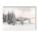 Snow House Nordic Canvas Wall Art by Axyaa for Living Room Decor