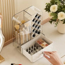 Axyaa Large Capacity Makeup Organizer Box Transparent Cosmetic Storage with Drawer