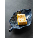 Axyaa Ceramic Leaf Sushi Plate - Japanese Style Cuisine Design Plate