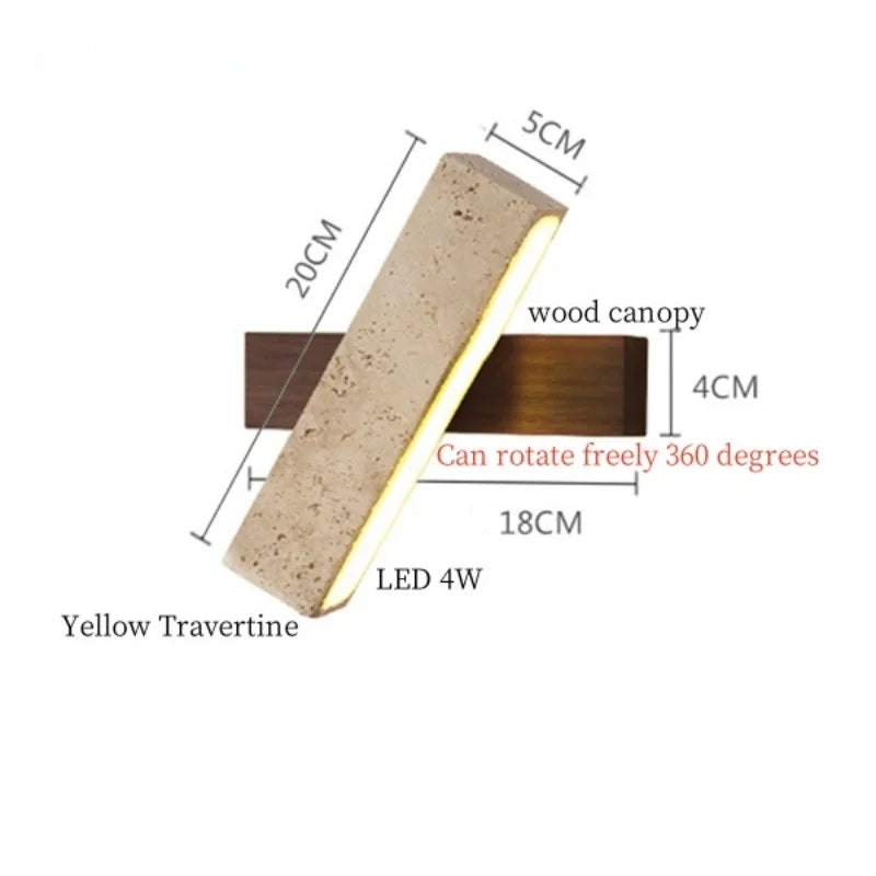 Axyaa Wood Glass LED Wall Sconce - Nordic Modern Stair Lights for Bedroom & Bathroom