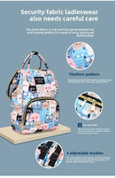Axyaa Cartoon Printed Mummy Diaper Bag Backpack with Bottle Insulation Storage