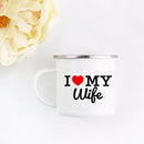 Axyaa His and Hers Lovers Camp Cup Enamel Mug Gift for Couples