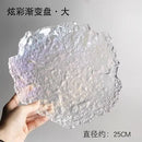 Axyaa Crystal Glass Plate Set: Dim Sum, Fruit, Salad, Dessert - Elegant and Versatile.