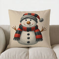 Axyaa Snowflake & Bow Christmas Tree Pillow Cover for Sofa, Bedroom, Car