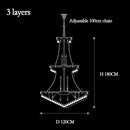 Axyaa Brass Gold Silver Crystal Chandelier Pendant Dimmable Ceilings Lustre
