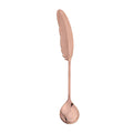 Axyaa Feather Spoons: Stainless Steel TeaSpoons for Coffee, Ice Cream & Desserts